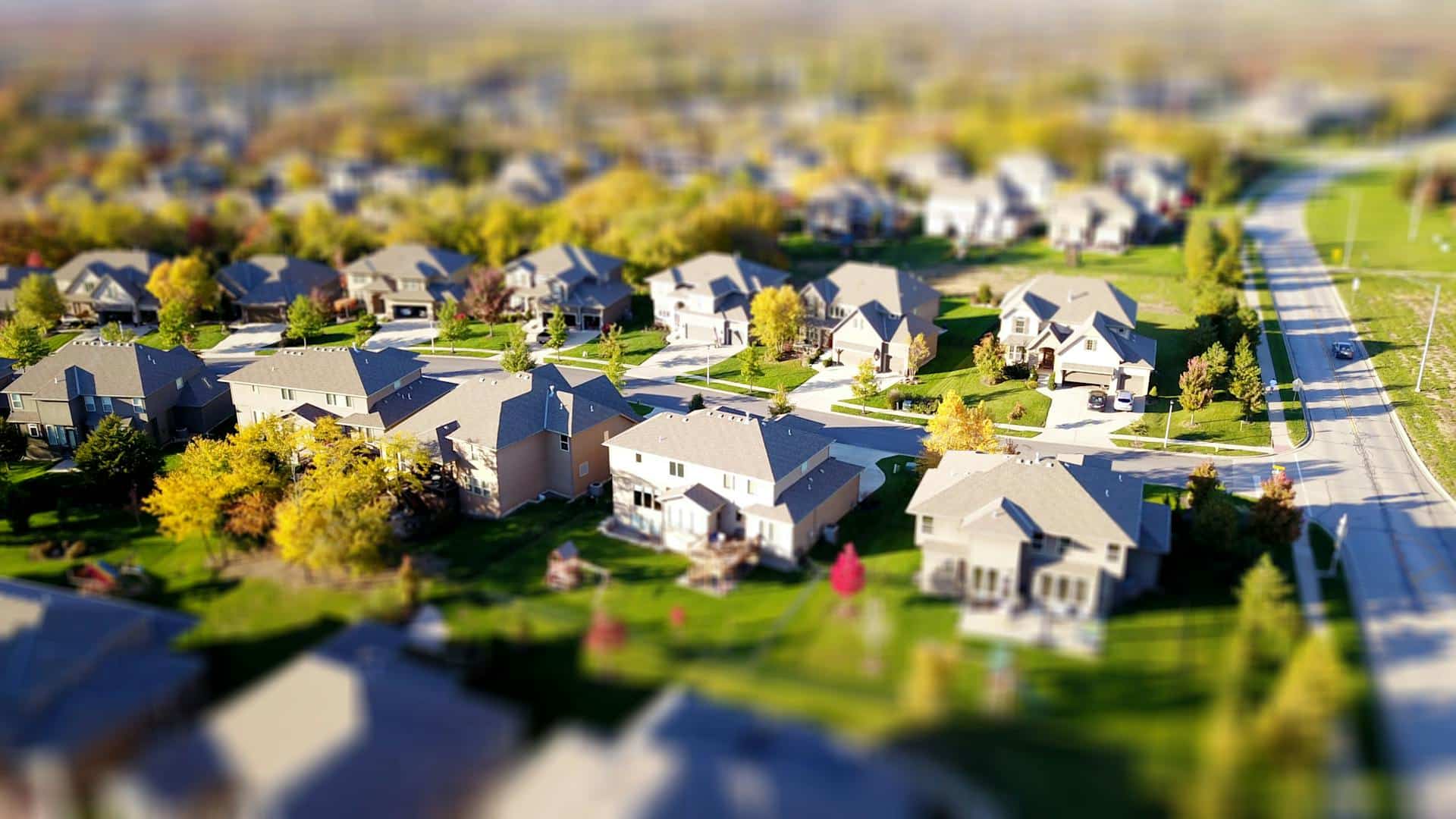 Aerial photo of housing sub-division